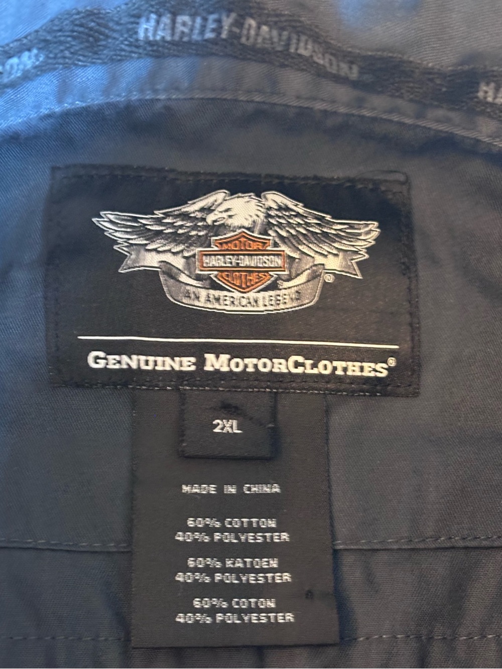 Harley-Davidson Mechanic Shirt, Dark Gray & Black, Men’s 2XL - Picture 11 of 16